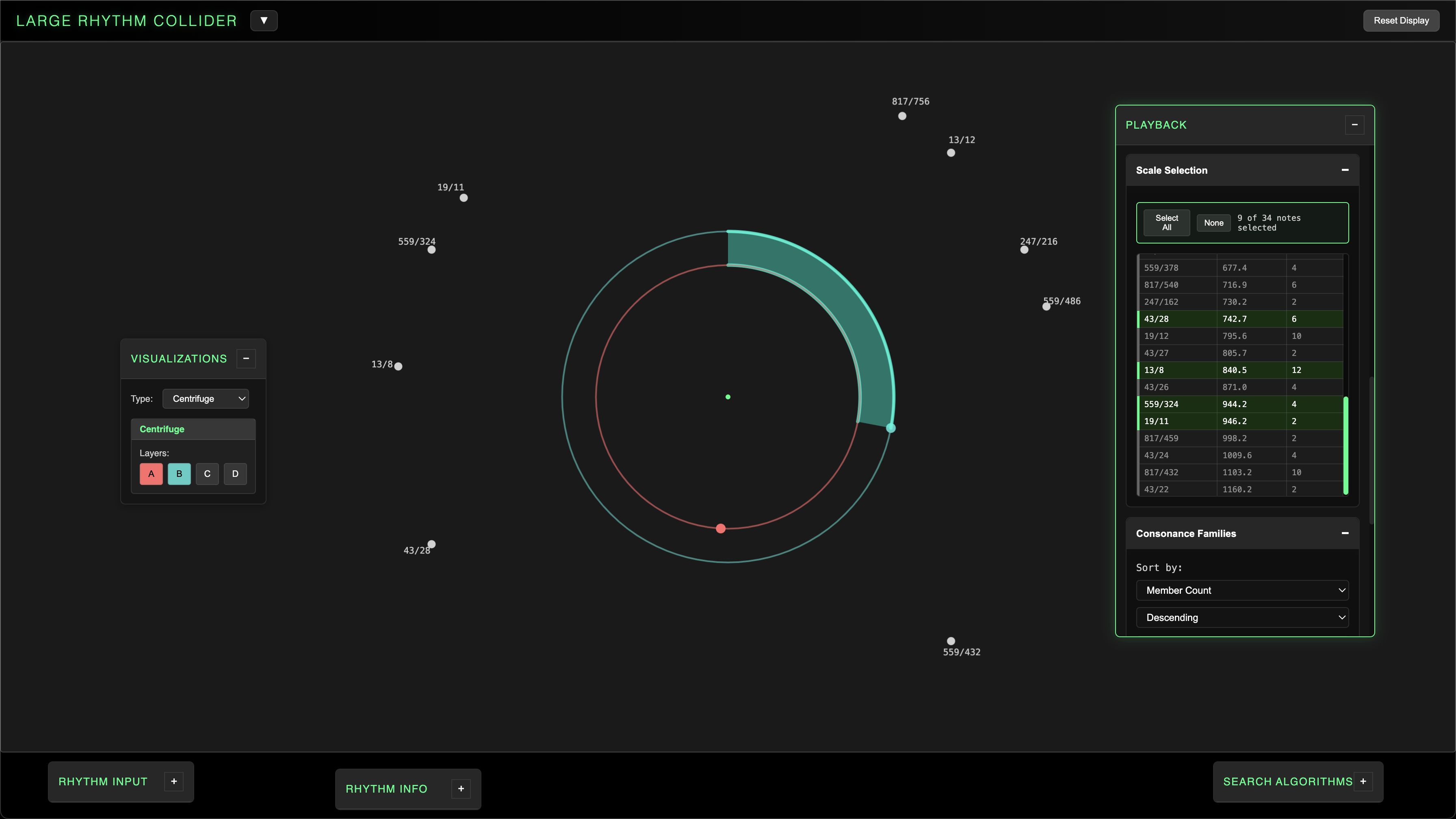 Centrifuge visualization detail