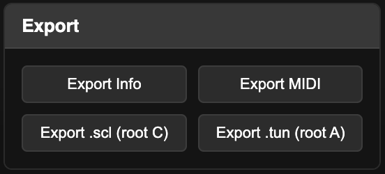 Export options