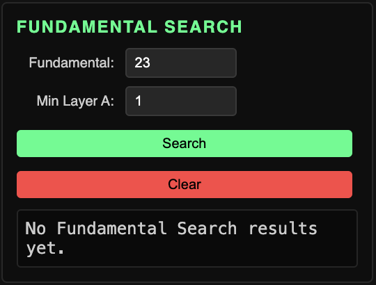 Fundamental Search interface