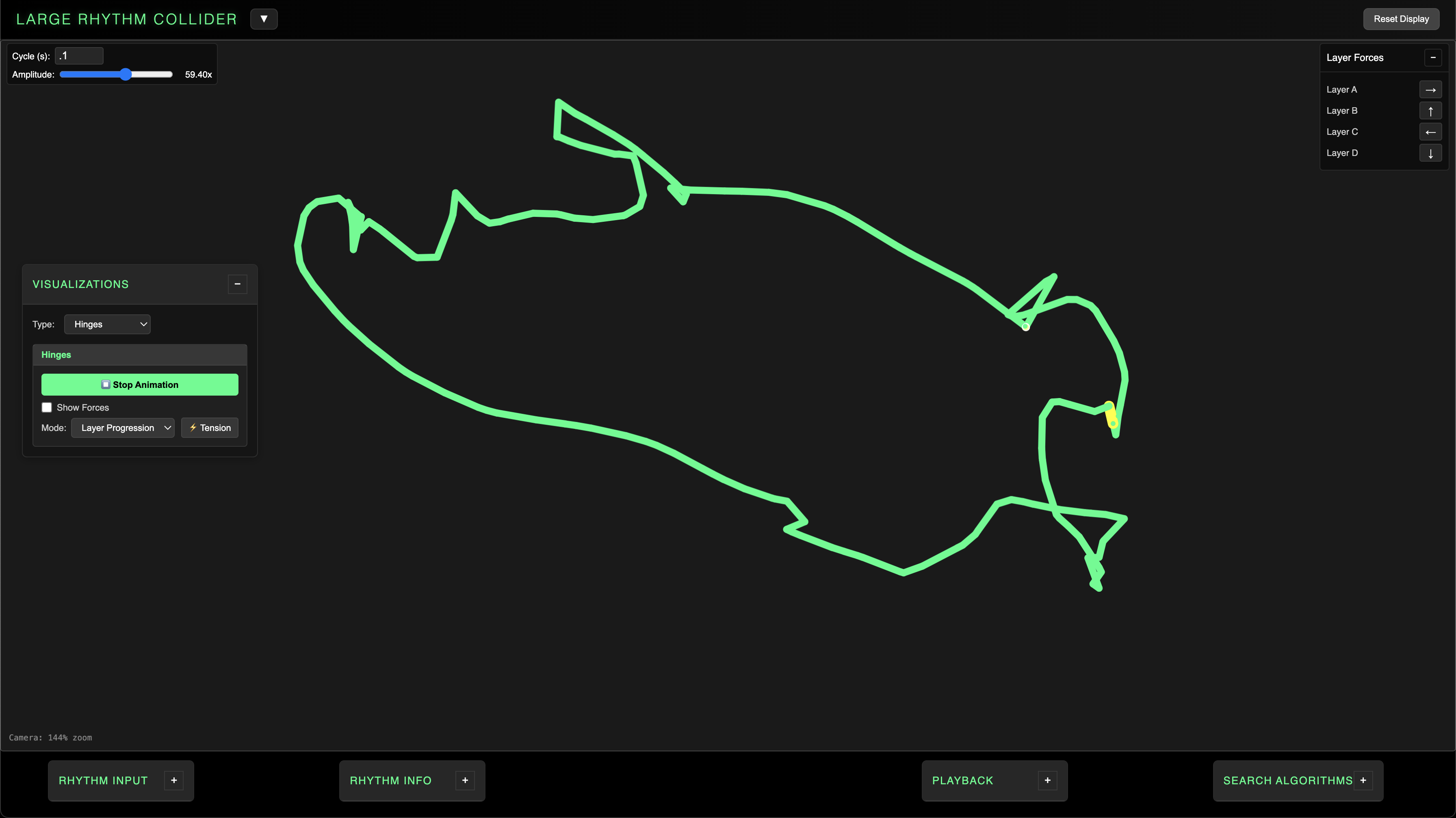 Hinges physical simulation