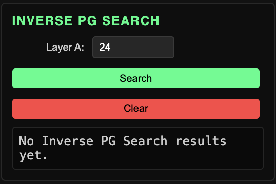 Inverse PG Search interface